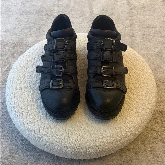 Dolce & Gabbana Men's Black Triple Buckle Boots